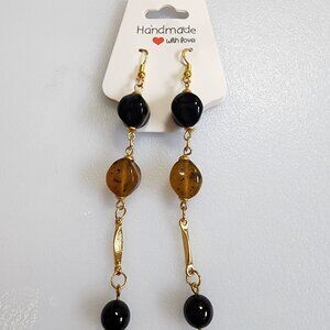 Gold Tone Boeheim Style Dangled Earrings